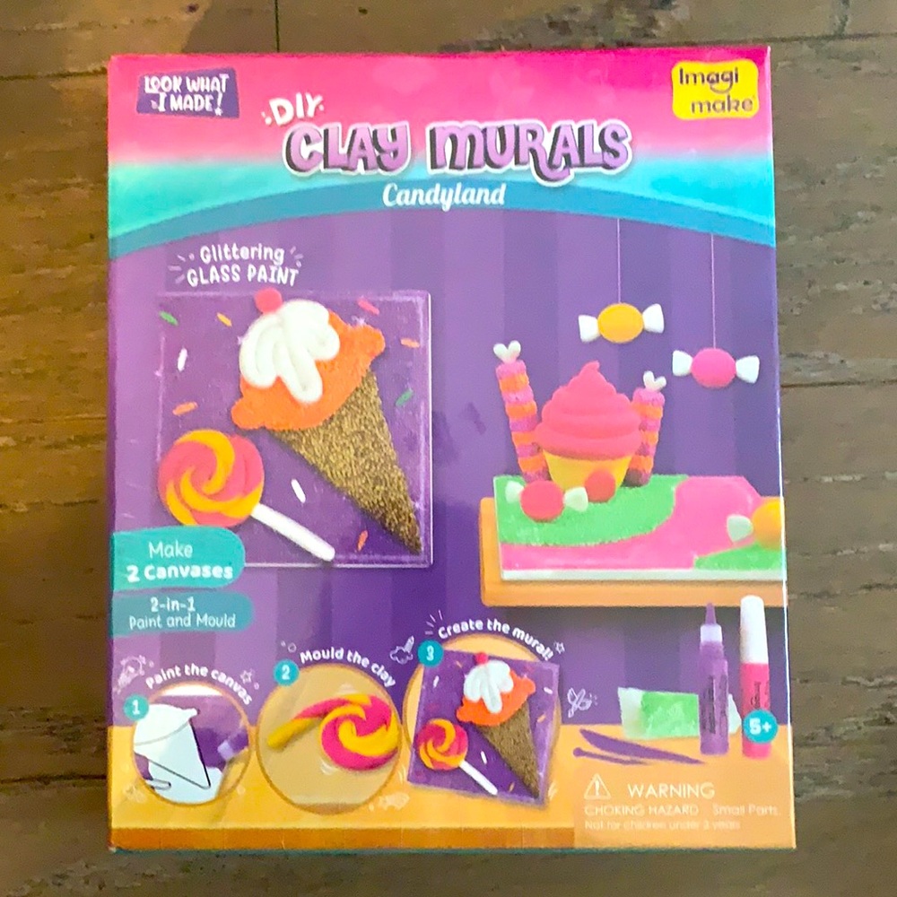DIY kids clay murals, Candy Land